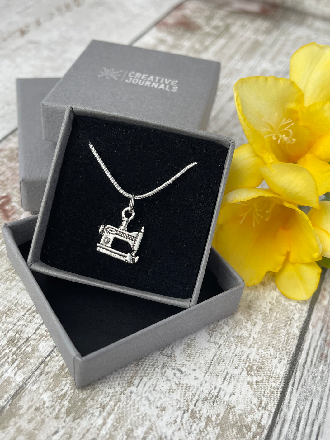 Small Sewing Machine Charm Necklace