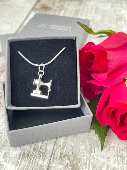 Old Fashioned Sewing Machine Charm Necklace