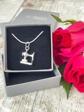 Load image into Gallery viewer, Old Fashioned Sewing Machine Charm Necklace
