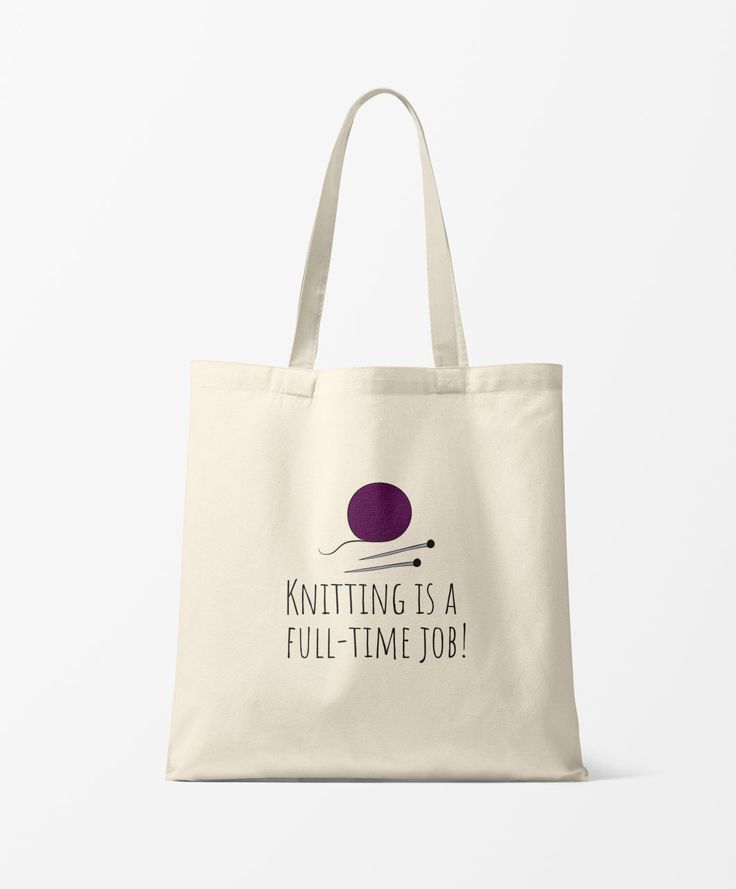 Knitting is a full time Job Tote Bag